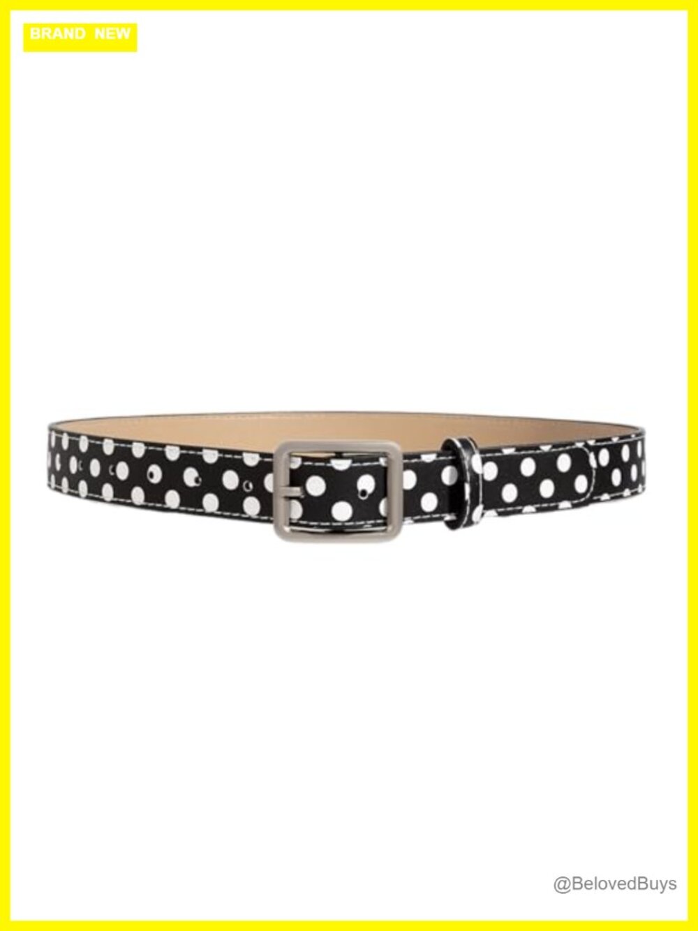 Vintage Polka Dot PU Leather Waist Belt Retro 2000s Accessory Women's